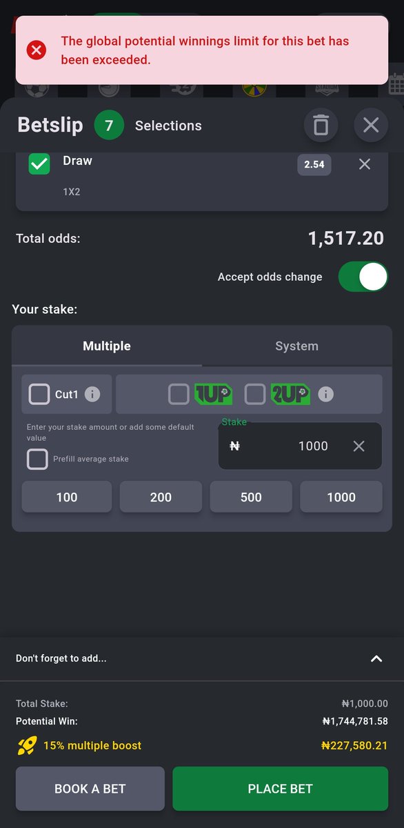 holamie0102's tweet photo. @officialmoore7 This is what I hate about @Bet9jaOfficial its even 1k stake to get less than 2m is still a complain https://t.co/wRadakm5qq