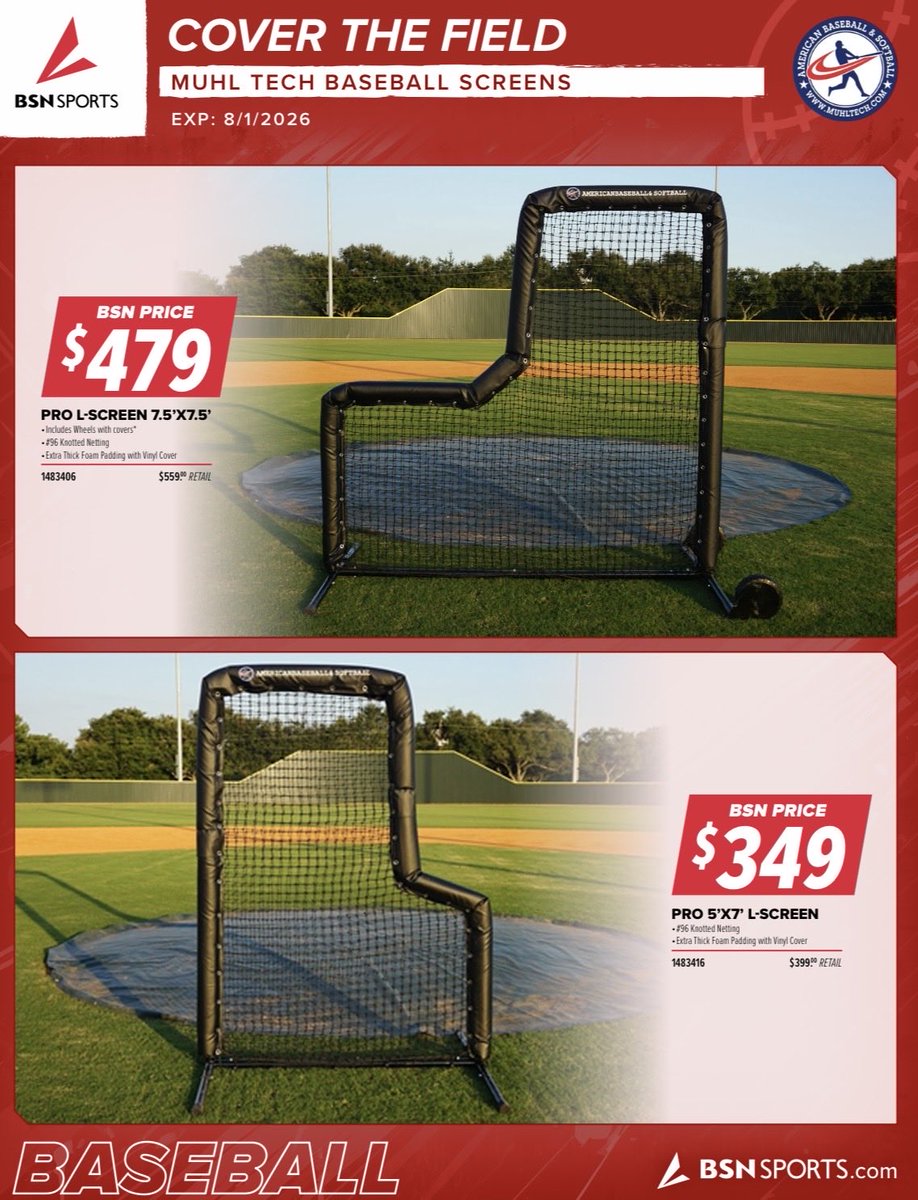 💥⚾️ SPECIAL DEALS 🥎💥 

Savings on Screens &amp; Ball Hoppers‼️

Call your local  <a href="/BSNSPORTS/">BSN SPORTS</a> rep today!