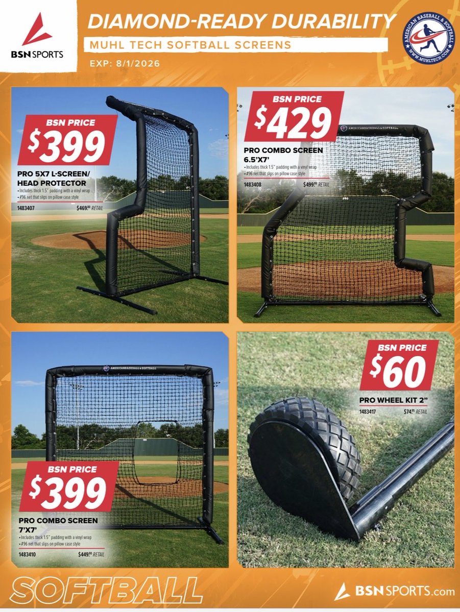 BSNSPORTS_FL's tweet photo. 💥⚾️ SPECIAL DEALS ���💥 

Savings on Screens &amp; Ball Hoppers‼️

Call your local  @BSNSPORTS rep today! https://t.co/Cp7aWzmaWQ