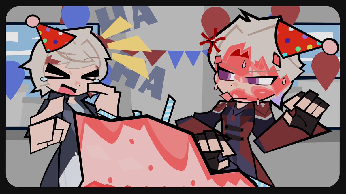 “PFFFFT PAHAHAHA! AHAHAHAHAHA!!! You’re lookin’ all red in the face brother~!”

“Mmrrrgh… You are lucky today is a special day otherwise i’d end you myself.”

Thank you for the surprise birthday art <a href="/Xdragon5671/">Xdragon567</a> !
