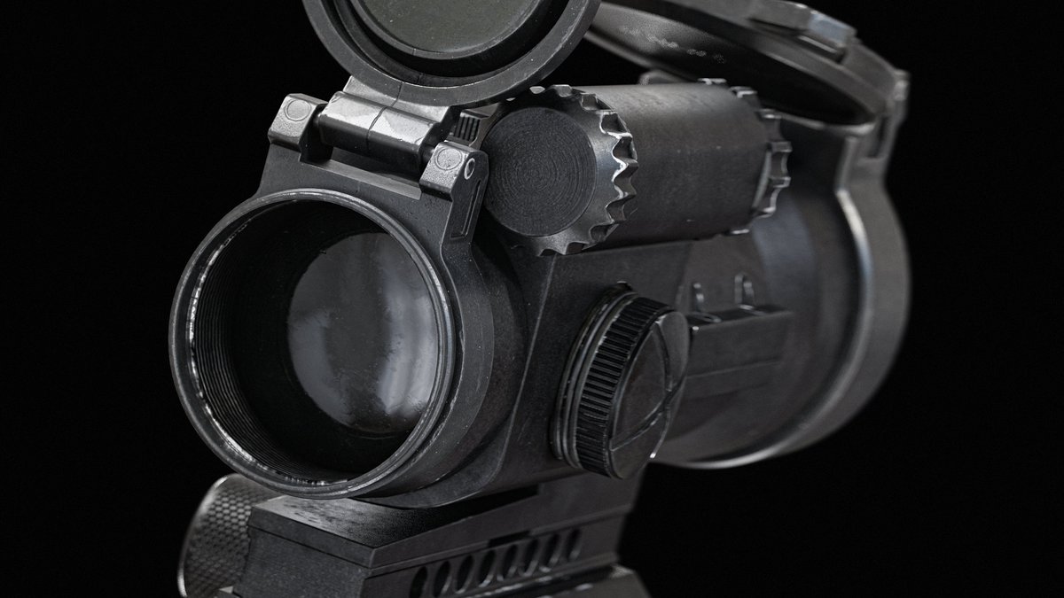 yanadodo_3d's tweet photo. Aimpoint Pro Collimator is complete! 
#hardsurface #gameready https://t.co/n5dwWkEJ7k