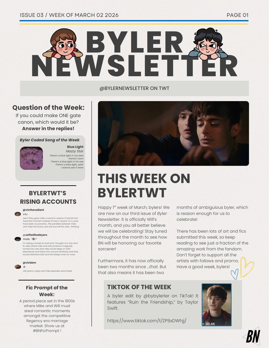 Byler Newsletter tweet media