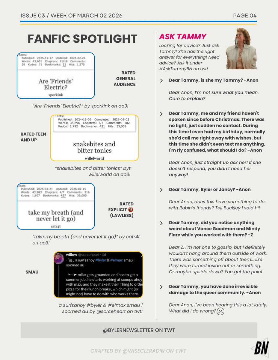 Byler Newsletter tweet media