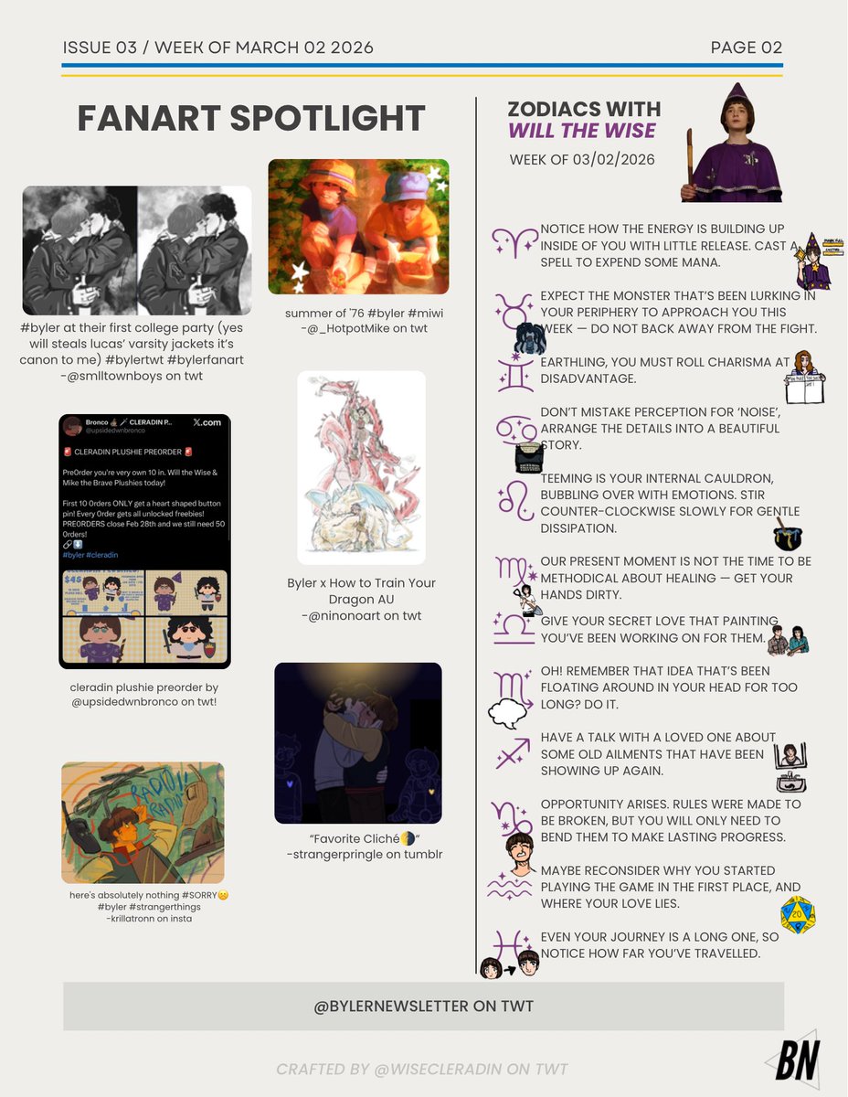 Byler Newsletter tweet media
