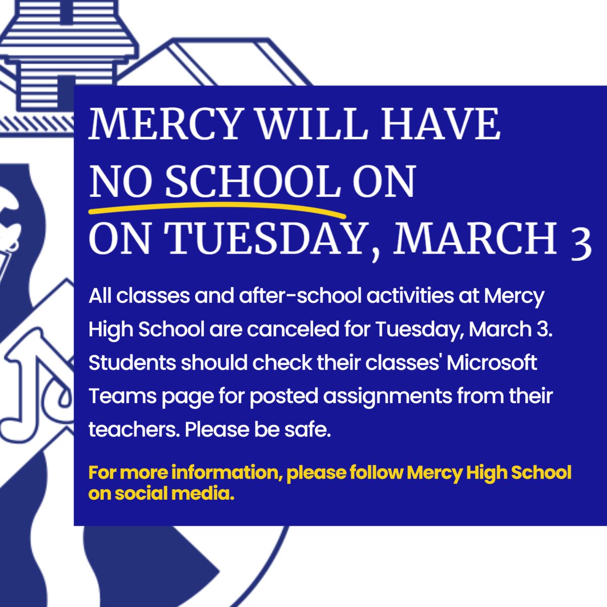 Mercy High School tweet media