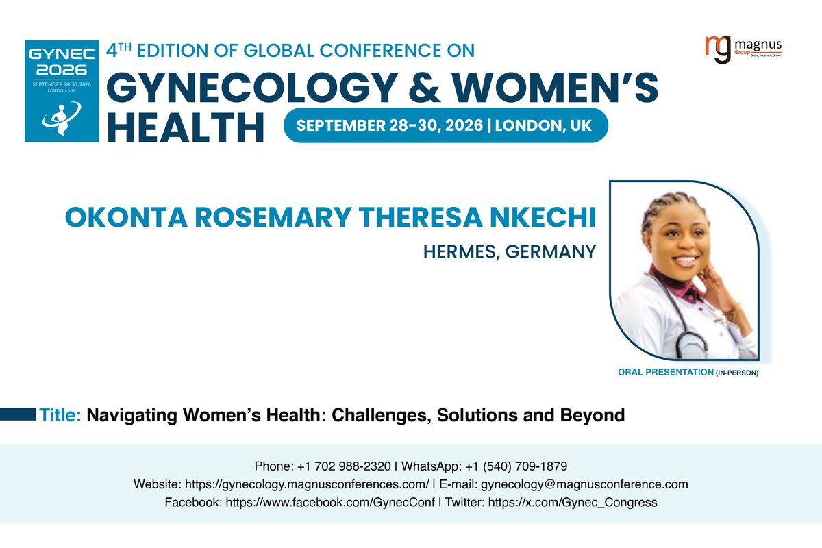 Global Conference on Gynecology & Womens Health tweet media