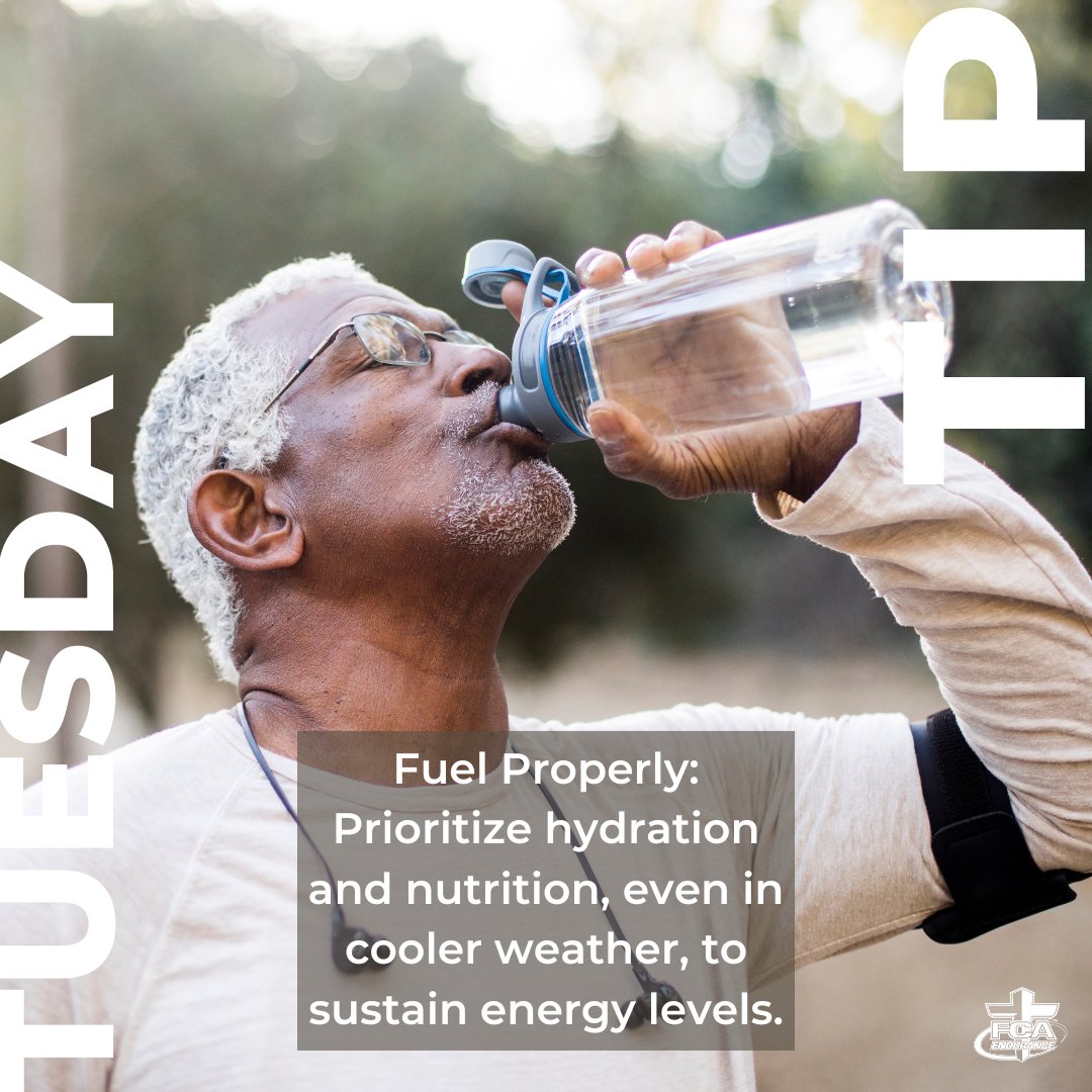 FCA_Endurance's tweet image. Tuesday Training Tip: Fuel Properly

Prioritize hydration and nutrition, even in cooler weather, to sustain energy levels.

#Winter #Training #TrainingTips #Running #Cycling #Swimming #Triathlon #Duathlon #MultiSport #FCAFam