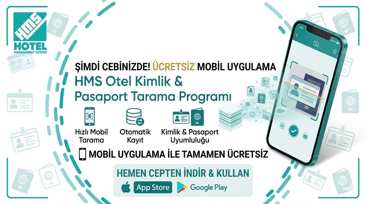 HMSOtelProgrami's tweet photo. HMS Kimlik Tarama ve Pasaport Uygulaması her zaman Ücretsiz

#HMSOtelProgramı #OtelYönetimi #OtelYazılımı #KimlikTarama #PasaportTarama #Resepsiyon #Otelcilik #TurizmTeknolojileri #OtelOtomasyonu #ÜcretsizYazılım #CheckIn #TurizmTürkiye #Konaklama https://t.co/2zEDqG8gBZ