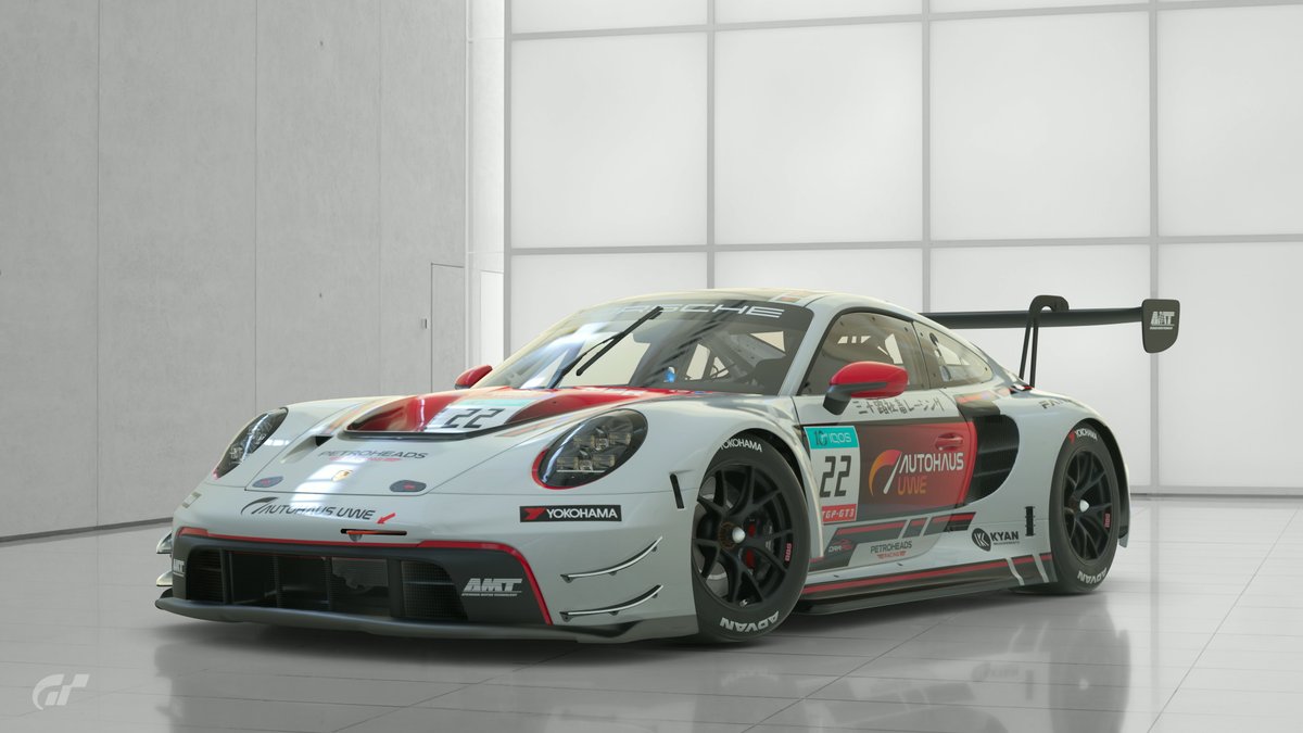 Satoo_Sugarman's tweet photo. [参戦車両]
AUTOHAUS OPTICS 911 GT3 R
チーム初のポルシェ911
バサースト12h明けで急ぎ搬入。

カラーリングは伝統のAUTOHAUSブルーから、
レッド基調へと変化し、時の流れを感じる1台。
車両メンテナンスが間に合っていないほか
ドライバーも久々の富士で戦えるのか要注目。
#GT7 #テルちゃんず杯 https://t.co/4Gst4sGvlv