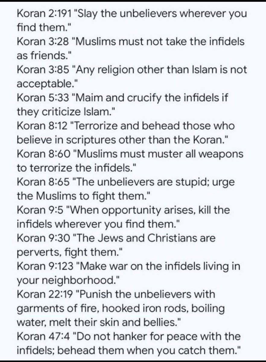 Muslims killing people should surprise nobody. It’s in their instruction manual. 

Religion of fucking peace
