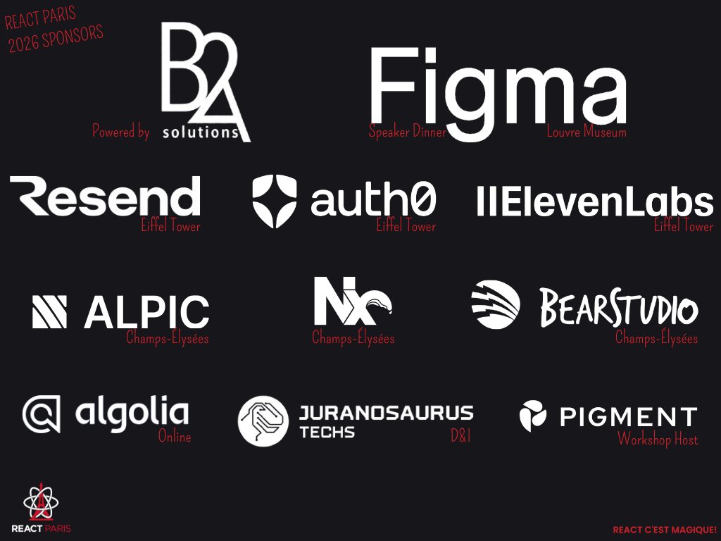 React Paris Conf' -by- BeJS tweet media