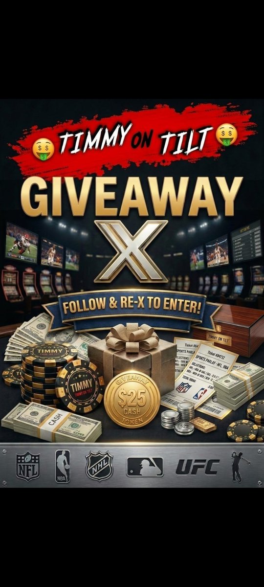 TIMMYonTILT's tweet photo. 🤑 Free $25 Giveaway! 🤑

Happy Tuesday Fam! Running it back one more time for 2.8k Follwers! 🥳 New Flyer thanks to @ZelWolfbravo! Thanks everyone for your continued support! I appreciate you all and couldn't do it without you 🫶. Follow, Like & Re-X this post to enter. The Winner will be chosen today at 6pm Central Time. Goodluck to all! 🤞 #WINNING🤑 #Giveaway #free