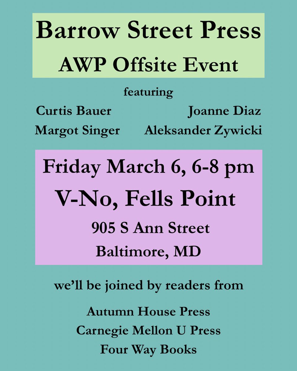 Barrow Street Press tweet media