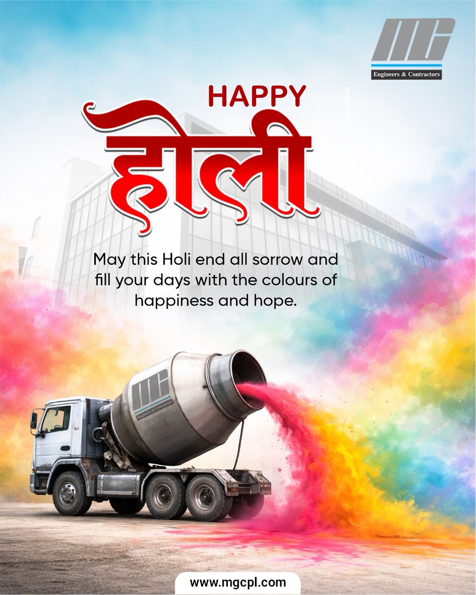 mggrouppkl's tweet photo. This Holi, let’s build stronger connections along with brighter futures. 🎨🏗️

MG Contractors wishes you vibrant colors, fresh energy, and lasting success.

Celebrate responsibly. Celebrate together.

#HappyHoli2026 #MGCPL #BuildingTrust #FestivalOfColors #CelebrateSafely https://t.co/EKImpsU1WQ