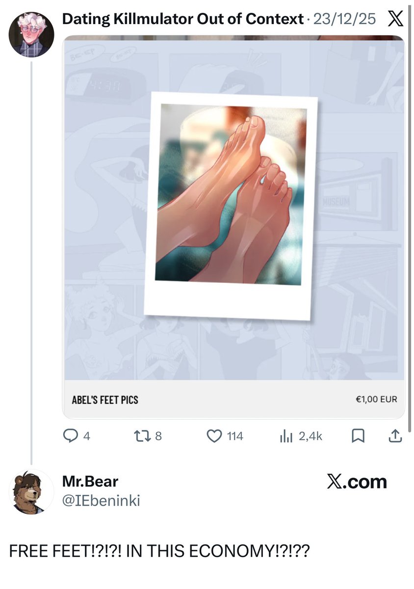 Dating Killmulator Out of Context tweet media