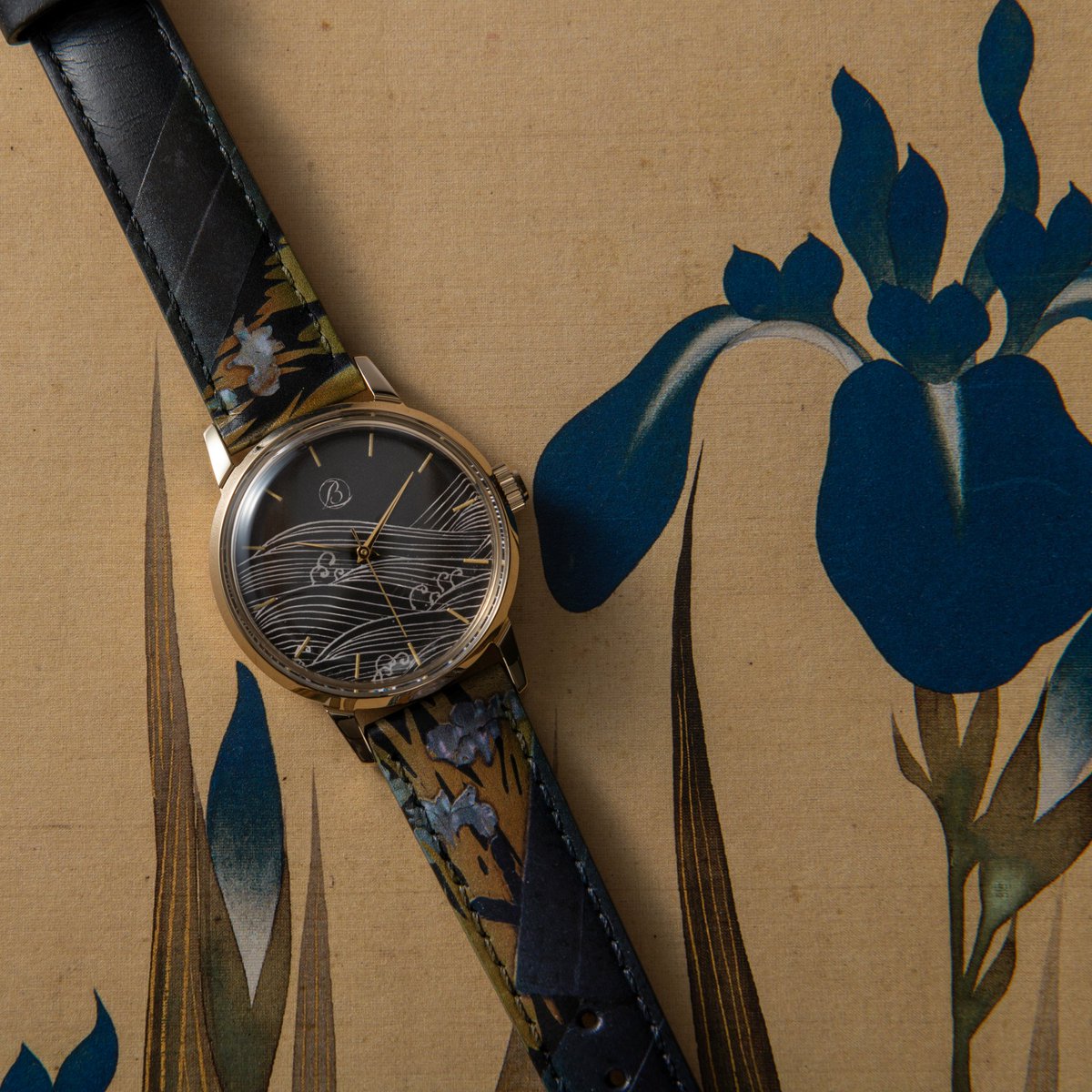 新しい腕時計(*´`) まいにゅーぎあ⌚ 八橋蒔絵螺鈿硯箱デザイン！ 四季