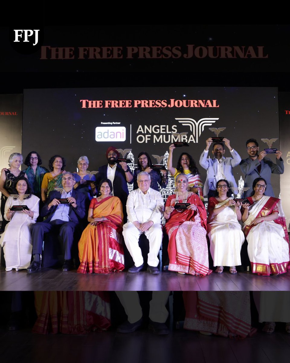 fpjindia's tweet photo. The Free Press Journal's Angels of Mumbai Season 2025 felicitated 11 changemakers who have been transforming Mumbai’s social landscape.

Here are the winners: Gargi Mashruwala, Director, St. Jude India Child Care Centres; Padma Shri Fr. Joseph Pereira, founder, Kripa Foundation; Aman Sharma, Co-founder, Training and Educational Centre for Hearing Impaired (TEACH); Dr Tatyana Dias, Founder & CEO, Veruschka Foundation; Pushpa Subramanian and Lata Srinivasan, Co-founders, Gyaandaan Foundation (Sampoorna Shiksha); Hutokshi Rustomfram, Founder-Trustee, Save Rani Bagh Botanical Garden Foundation; Dr Eric Borges, Chairperson, Sukoon Nilaya Palliative Care Centre & King George V Memorial Trust; Kedar Sohoni, Founder, Green Communities Foundation; Rashmi Misra, Founder-President, VIDYA; Sheetal Agarwal, Founder & Director, Clownselors Foundation; and Paramjeet Singh, Co-founder, DBM India.

 @frjoepereira @VeruschkaFdn @bluewhale_waves @sampoornashik @Vidya_India @iyerkavi @7_Poojapatel @clownselors @DBMission @RonnieScrewvala @MPLodha