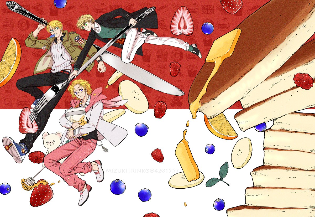 アルフレッド・F・ジョーンズ(ヘタリア) 「パンケーキ」|林子＊C102(土)ス-04abのイラスト