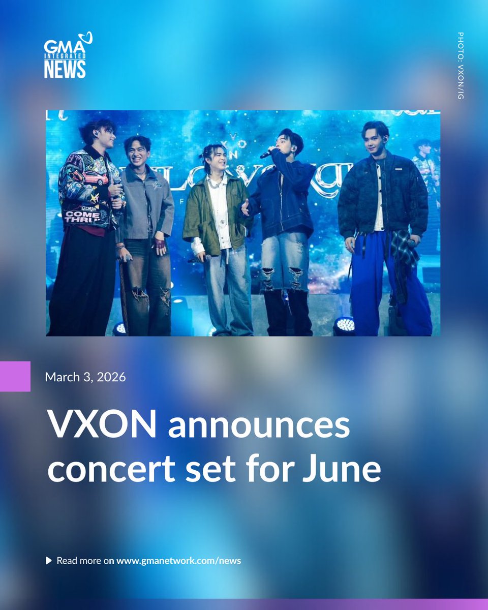 VXON is gearing up for another show!

The Monsters of P-Pop just announced that they will be holding a concert at the New Frontier Theater this June.

Read more:
gmanetwork.com/news/lifestyle…