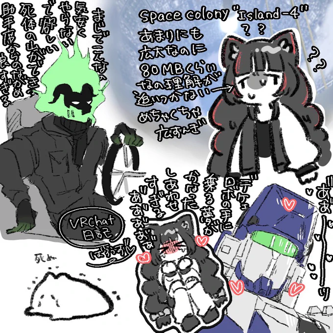 #VRChat 
vrchat日記。最近癖を摂取しすぎて死にそうになってるシアワセ 