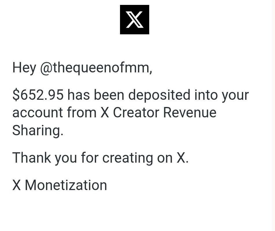 Senders_hub's tweet photo. My friend lady payout from X.
X is a full time job. https://t.co/fassGY4tiV