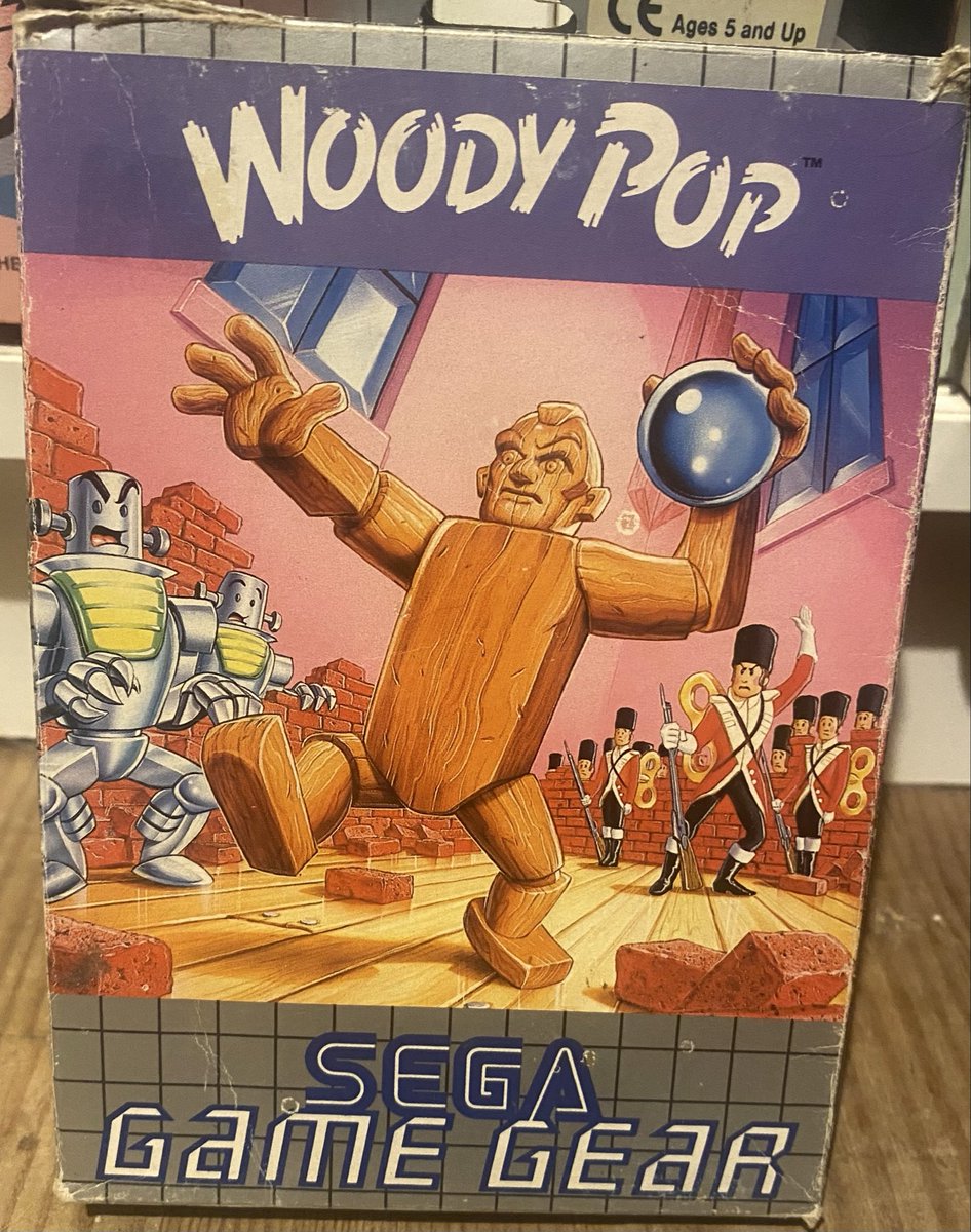 kyenprod's tweet image. #ZoomSurTaCollection On va sur la #Sega #GameGear   avec un casse brique Woody Pop, pour changer de columns que tout le monde connaît!!! Petite infos ce jeu était disponible aussi sur MasterSystem au format My card(que j’ai pas), seulement au Japon en pack avec 1 manette spéciale