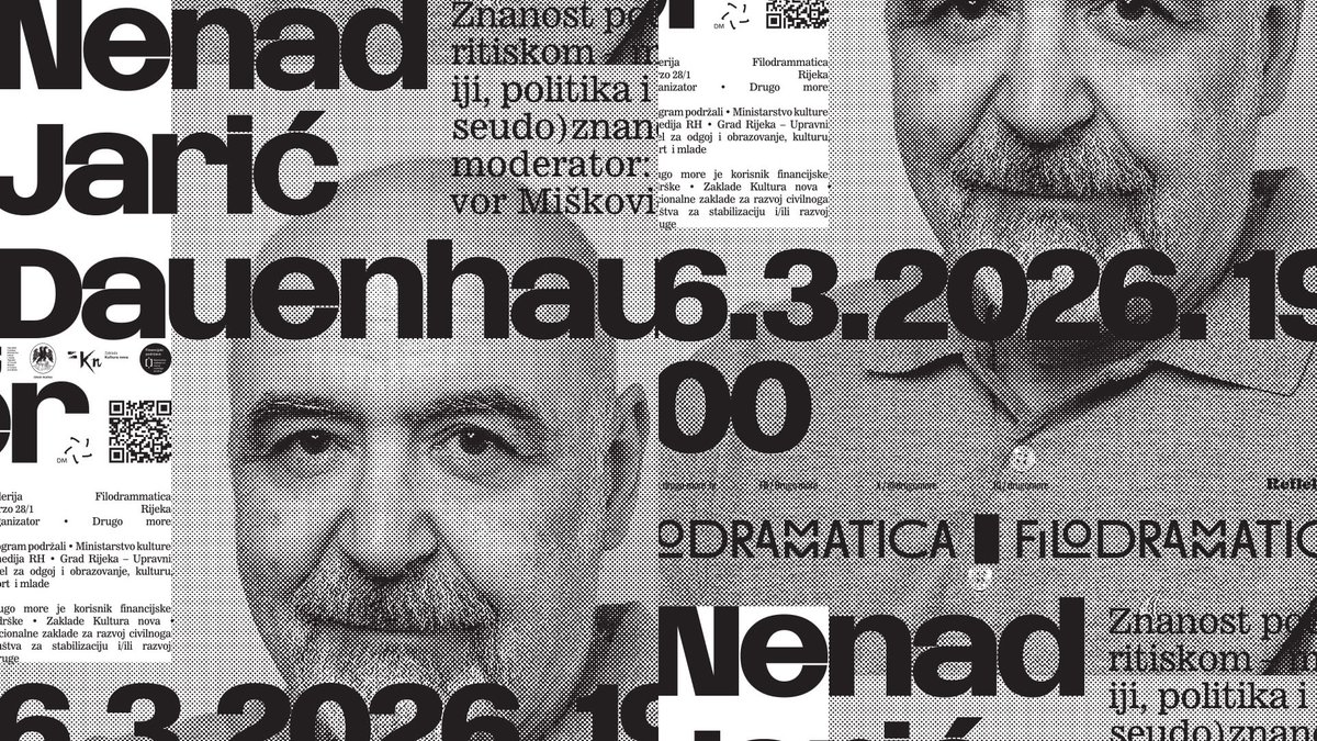Drugomore's tweet photo. Znanost pod pritiskom – mediji, politika i (pseudo)znanost

- razgovor s Nenadom Jarićem Dauenhauerom, znanstvenim novinarom i urednik znanstvene rubrike na @indexhr 

Filodrammatica, Rijeka | petak, 6.3. u 19 sati

https://t.co/RkuZGEBIf6 https://t.co/67Itn5Dprt