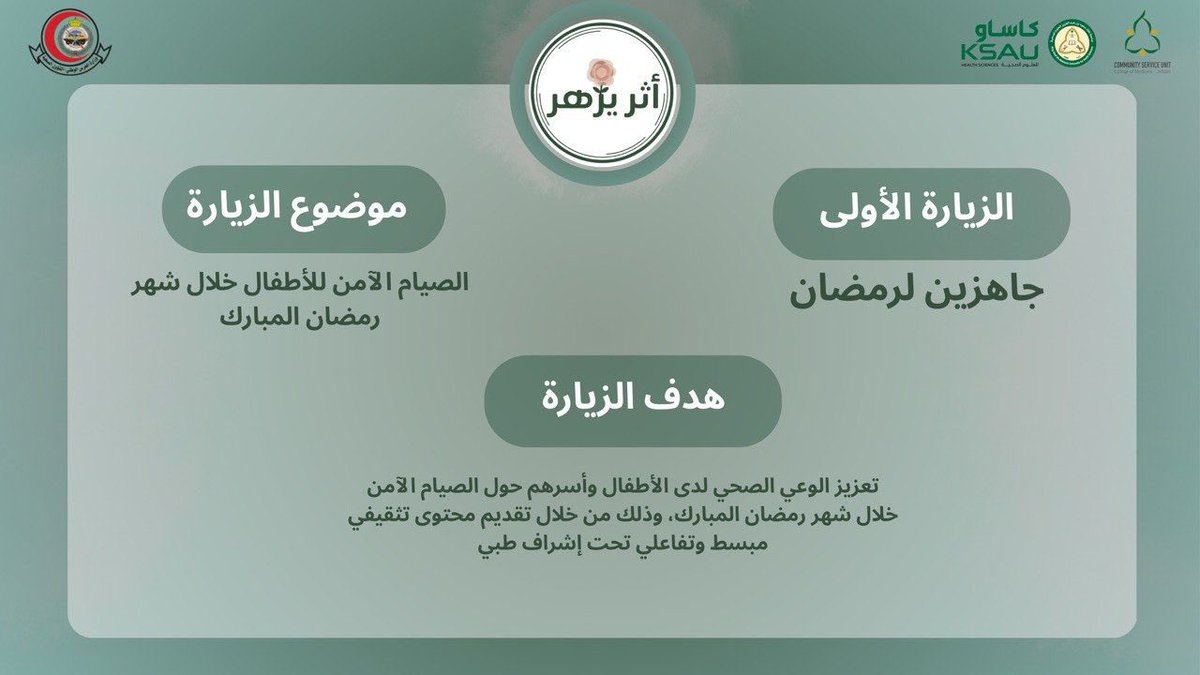 وحدة خدمة المجتمع - كلية الطب بجدة tweet media