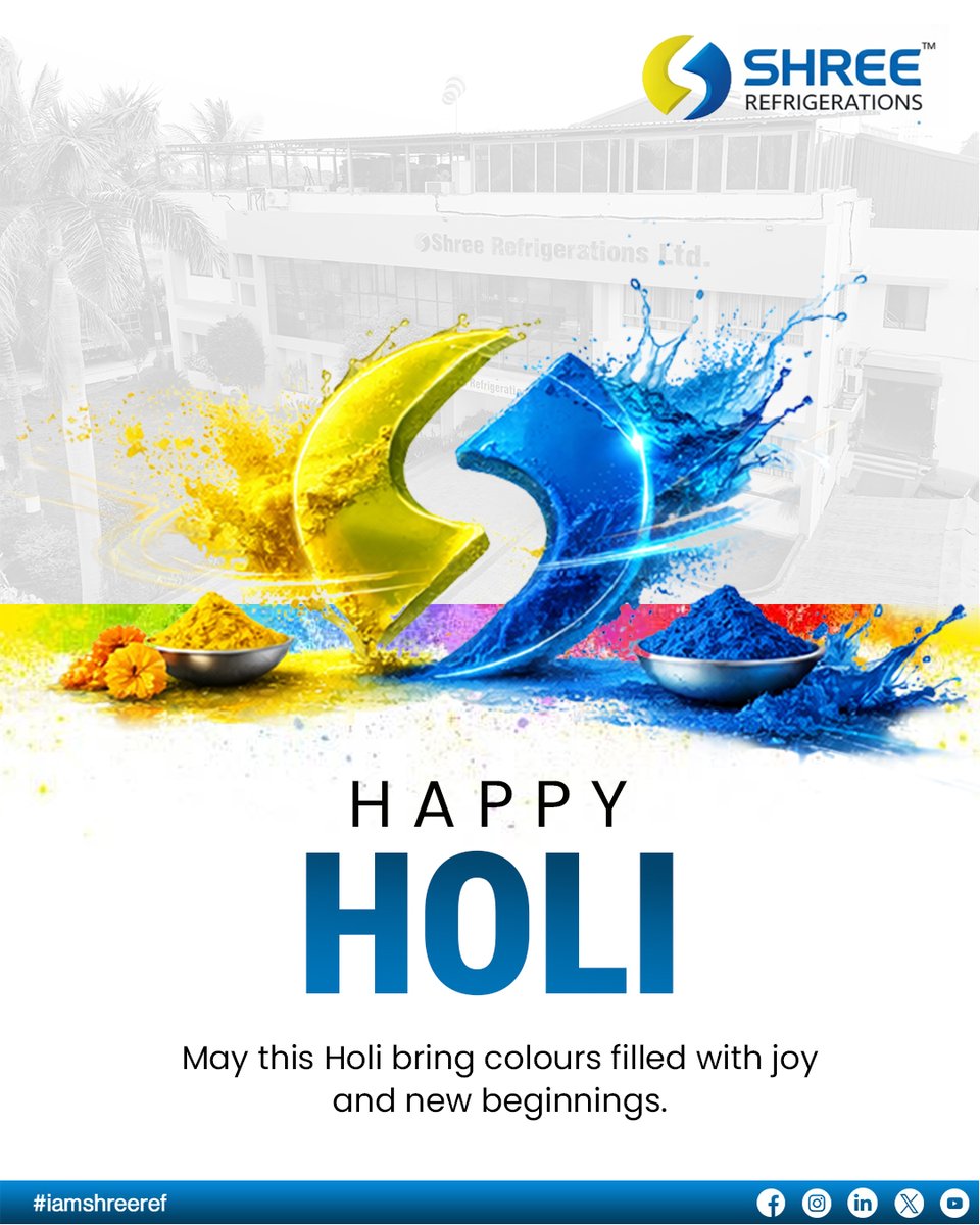 shree_ref's tweet photo. Holi is a celebration of colours, new beginnings, and togetherness. 

At Shree Refrigerations, we’re grateful for the vibrant partnerships that power our journey.

Wishing you a joyful, prosperous, and colourful Holi!

#happyholi2026  #ShreeRefrigerations #FestivalOfColors #NewBeginnings #Holi2026