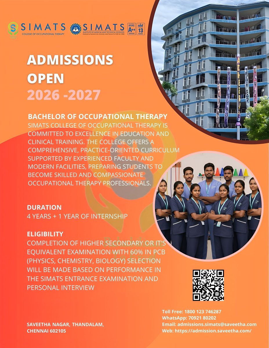 Saveetha College Of Occupational Therapy tweet media