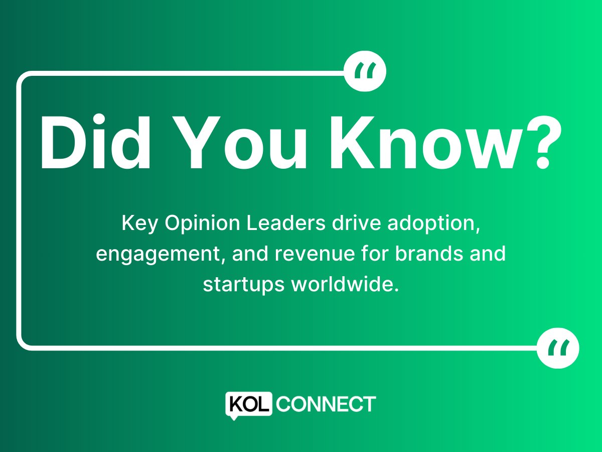 KOL_Connect's tweet photo. Did you know influencer marketing generates up to $6.5 billion in ROI annually?

💡 KOLs are not just voices—they drive measurable growth for startups, brands, and investors in Web3 and beyond.

Influence is currency. https://t.co/uoCmnxPZPM