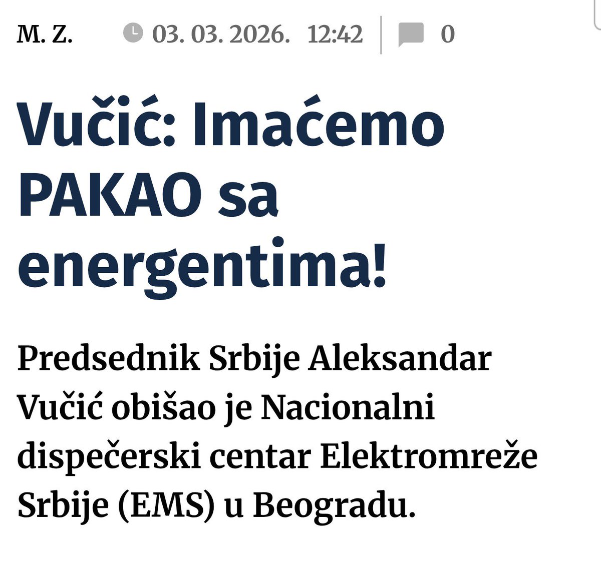 Molim nadležne organe da reaguju zbog uznemirenja javnosti!!!