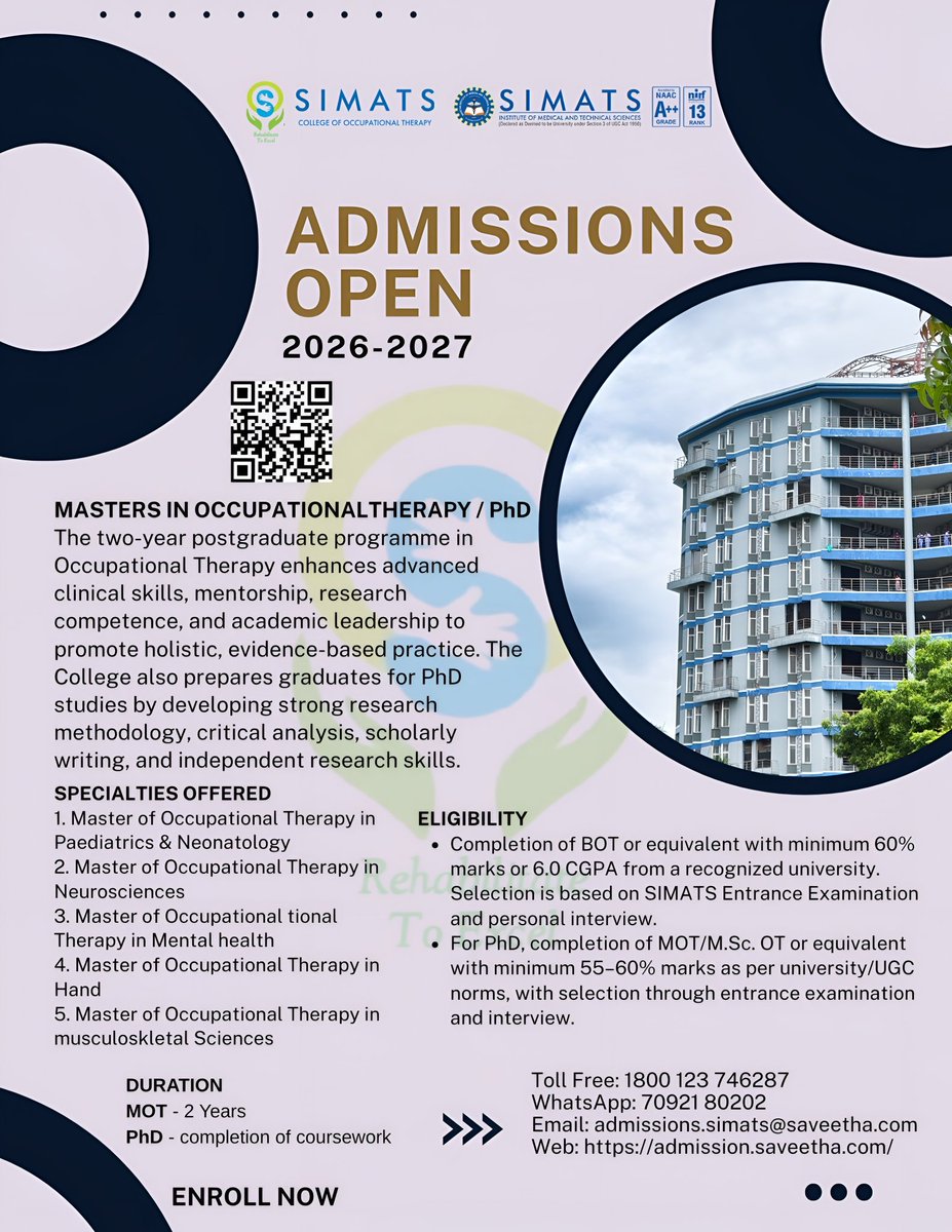 Saveetha College Of Occupational Therapy tweet media