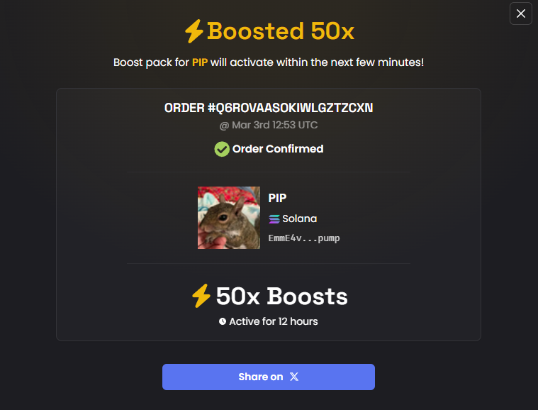 IAMCALLED_KEVIN's tweet photo. Added 50 boost for us boys

I'm not the dev, got no fees or anything just the supply i bought. But i see a good community forming and a good chart so doing my best to support this 🚀 https://t.co/35SPiFhHeO
