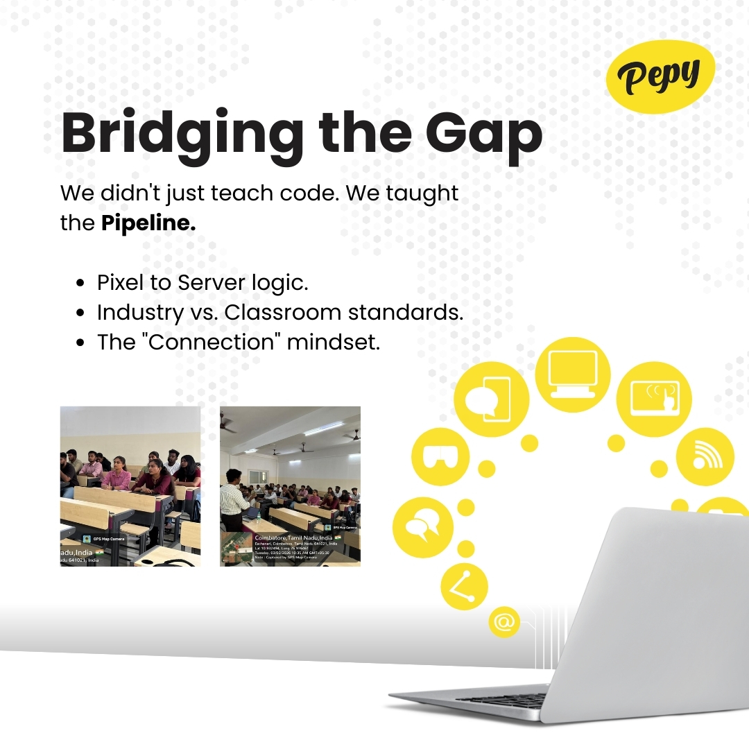 pepytech's tweet photo. Beyond the code. Beyond the pixels. 🚀

Today, Pepy Technologies took over the stage at Rathinam Group of Institutions to pull back the curtain on the Full-Stack Pipeline. 💻✨

Master the future of tech with us:
🌐 https://t.co/zddmlxcIxM

#PepyTechnologies #FullStackPipeline https://t.co/0baB8ryoYE
