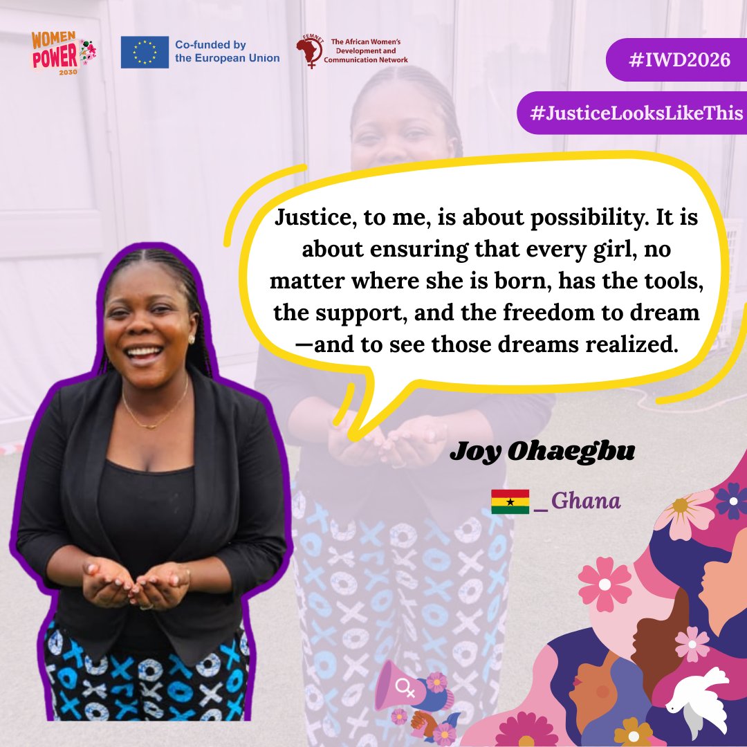 FemnetProg's tweet photo. 📢𝗛𝗲𝗿 𝘃𝗼𝗶𝗰𝗲 𝗶𝘀 𝗻𝗼𝘁 𝗼𝗽𝘁𝗶𝗼𝗻𝗮𝗹. 𝗛𝗲𝗿 𝗳𝘂𝘁𝘂𝗿𝗲 𝗶𝘀 𝗻𝗼𝘁 𝗻𝗲𝗴𝗼𝘁𝗶𝗮𝗯𝗹𝗲.  𝗔𝗰𝗿𝗼𝘀𝘀 𝗔𝗳𝗿𝗶𝗰𝗮, 𝗴𝗶𝗿𝗹𝘀 𝗮𝗿𝗲 𝗿𝗲𝗱𝗲𝗳𝗶𝗻𝗶𝗻𝗴 𝘄𝗵𝗮𝘁 𝗷𝘂𝘀𝘁𝗶𝗰𝗲 𝗺𝗲𝗮𝗻𝘀—𝗼𝗻 𝘁𝗵𝗲𝗶𝗿 𝗼𝘄𝗻 𝘁𝗲𝗿𝗺𝘀. 
𝗜𝘁’𝘀 𝘁𝗶𝗺𝗲 𝘄𝗲 𝗹𝗶𝘀𝘁𝗲𝗻, 𝗮𝗺𝗽𝗹𝗶𝗳𝘆, 𝗮𝗻𝗱 𝗮𝗰𝘁. 

➡️𝗥𝗲𝗮𝗱 𝗻𝗼𝘄: 𝗵𝘁𝘁𝗽𝘀: https://t.co/KhGWiRtAfU 

#𝗜𝗪𝗗𝟮𝟬𝟮𝟲 #𝗝𝘂𝘀𝘁𝗶𝗰𝗲𝗟𝗼𝗼𝗸𝘀𝗟𝗶𝗸𝗲𝗧𝗵𝗶𝘀