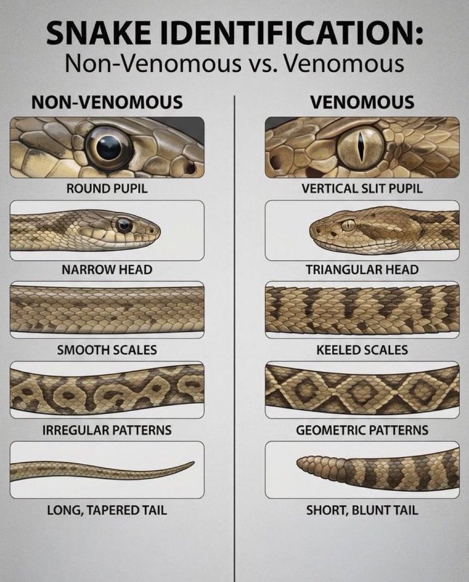 Before you allow a snake bite you, try to check its Identity, to know if it is venomous or not.