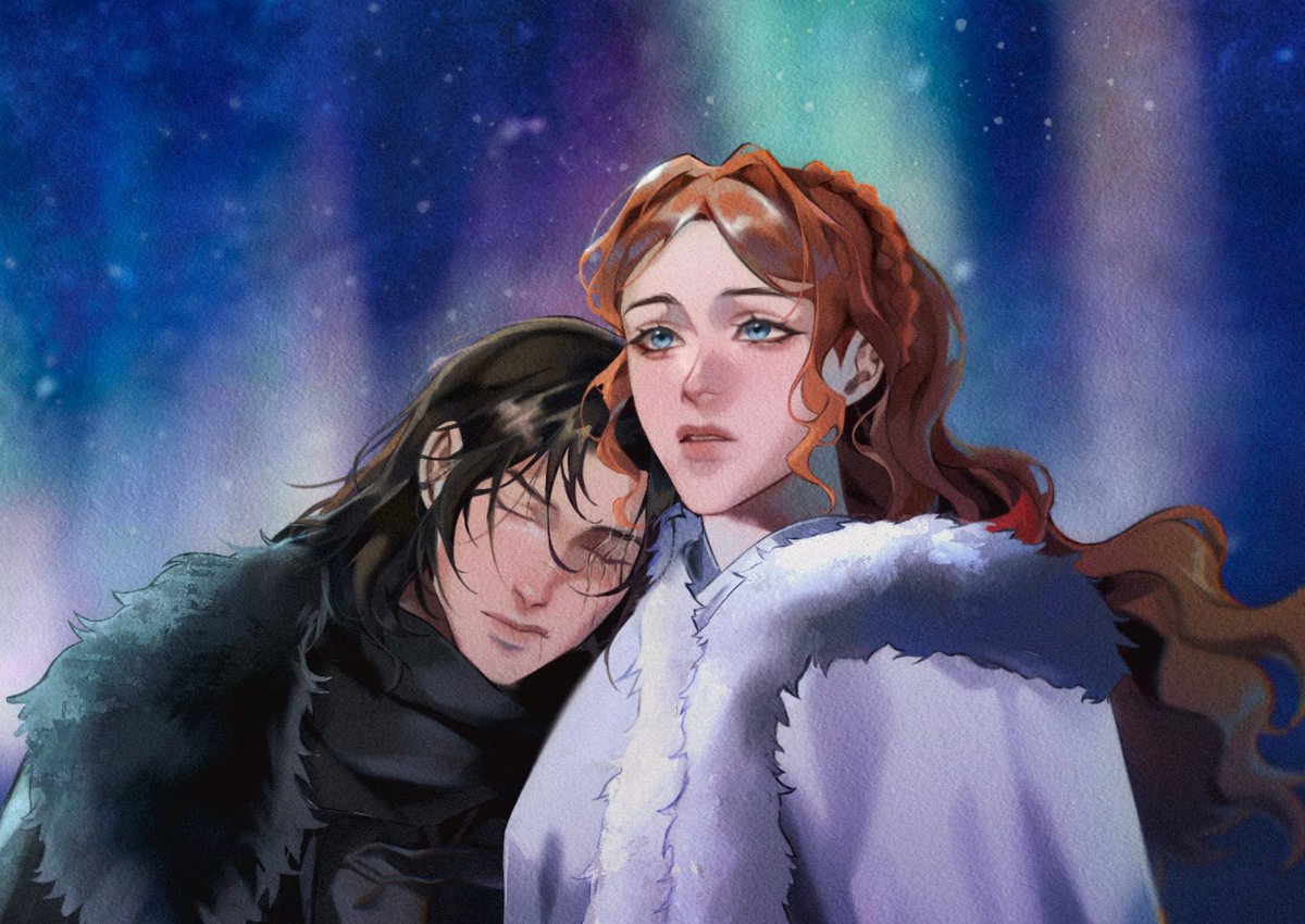 Sweet commission with Sansa and Jon Snow from book! 

#ASOIAF #asongoficeandfire #sansastark #jonsnow #GOT #GameofThrones
