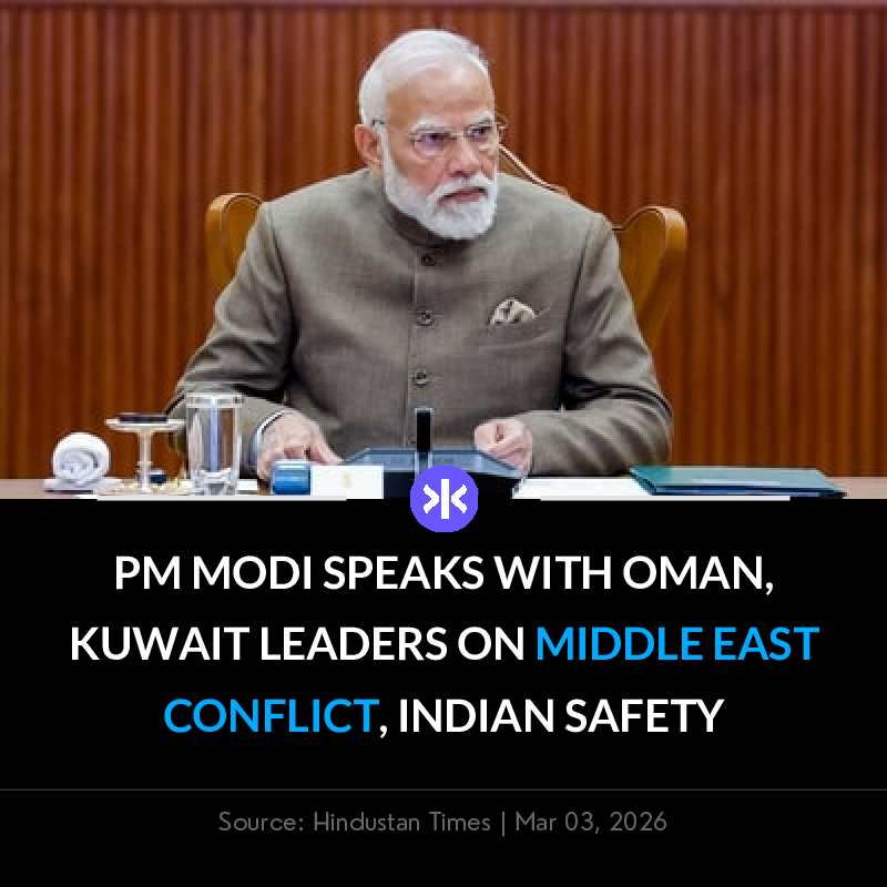 📰 PM Modi discusses Middle East conflict &amp; security of Indian nationals with leaders of Oman &amp; Kuwait, expressing concern over Gulf attacks.

Download Fynx App: tinyurl.com/fynx-app-ps

 #Modi #Oman #Kuwait #MiddleEast #Conflict