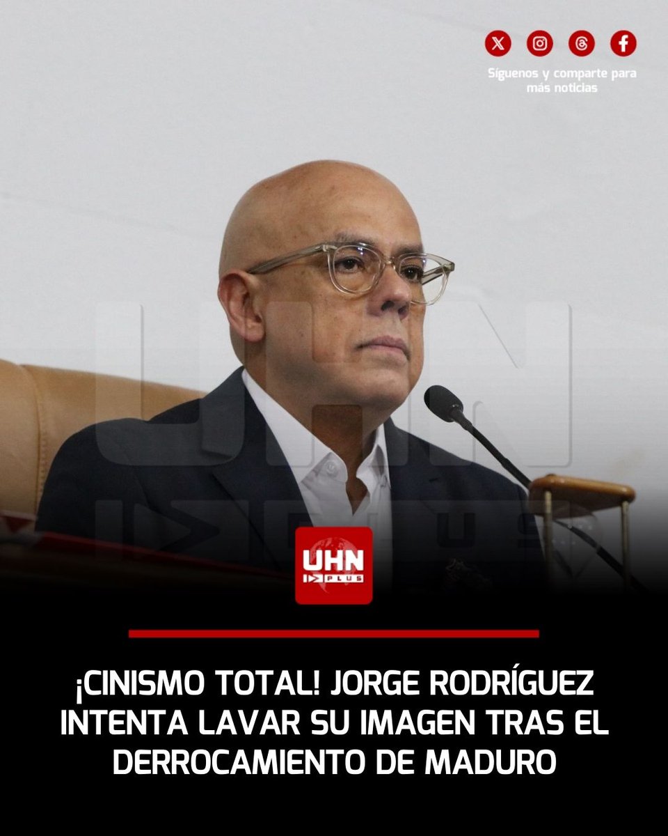 🇻🇪🇺🇸‼️ | El socialista Jorge Rodríguez admitió cínicamente que se "cometieron errores" al encarcelar a cientos de inocentes, pidiendo “disculpas” por una represión que su propio régimen ejecutó con crueldad. Tras la captura de Nicolás Maduro por fuerzas de EE. UU. el pasado 3 de
