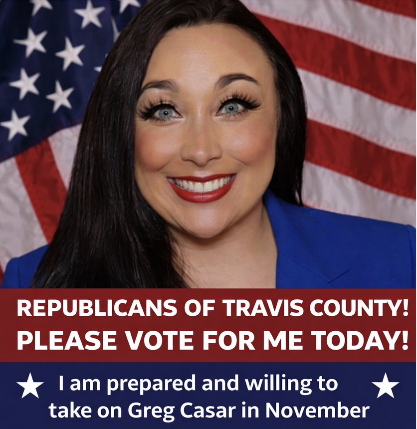 pena4ATX's tweet photo. Please get out to vote today! #texas #austin #gop #vote https://t.co/P8pBxrCs4s