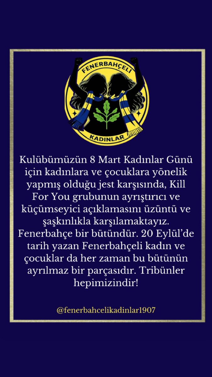 Fenerbahçeli Kadınlar Topluluğu tweet media