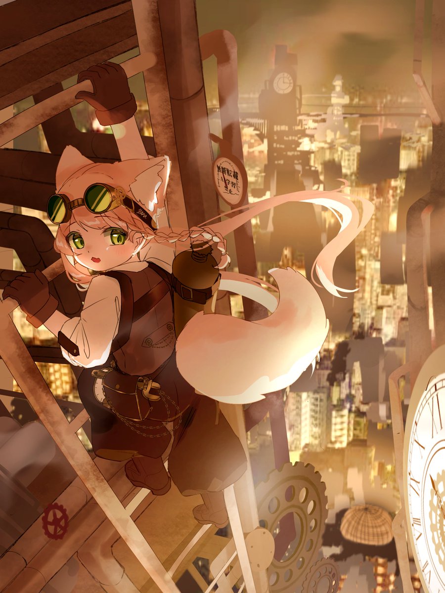 今週はスチームパンクで描いてみました！ #イラスト #illustration