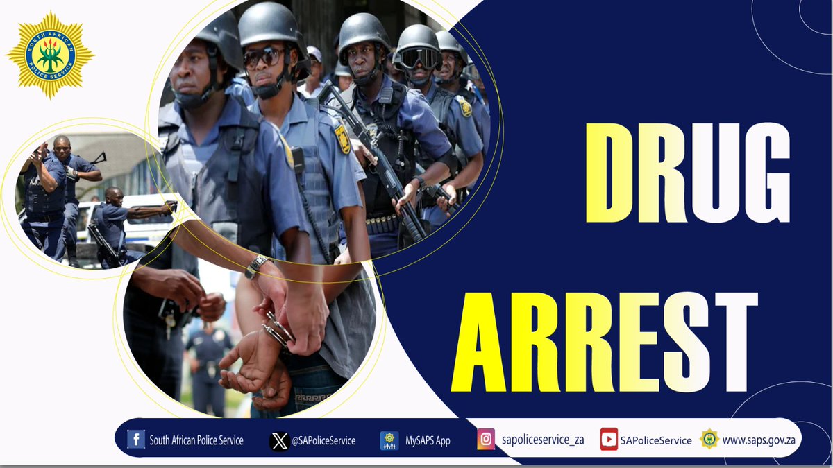 SAPoliceService's tweet photo. #sapsFS #SAPS Welkom #AntiGangUnit has arrested two suspects for possession of drugs in Bohlokong. Duo, aged 18 and 19, is expected to appear before the Bethlehem Magistrate’s Court today, 03/03, facing charges of possession of drugs. #PoliceVisibility #DrugsOffTheStreets ME
https://t.co/pjLsM64KRv