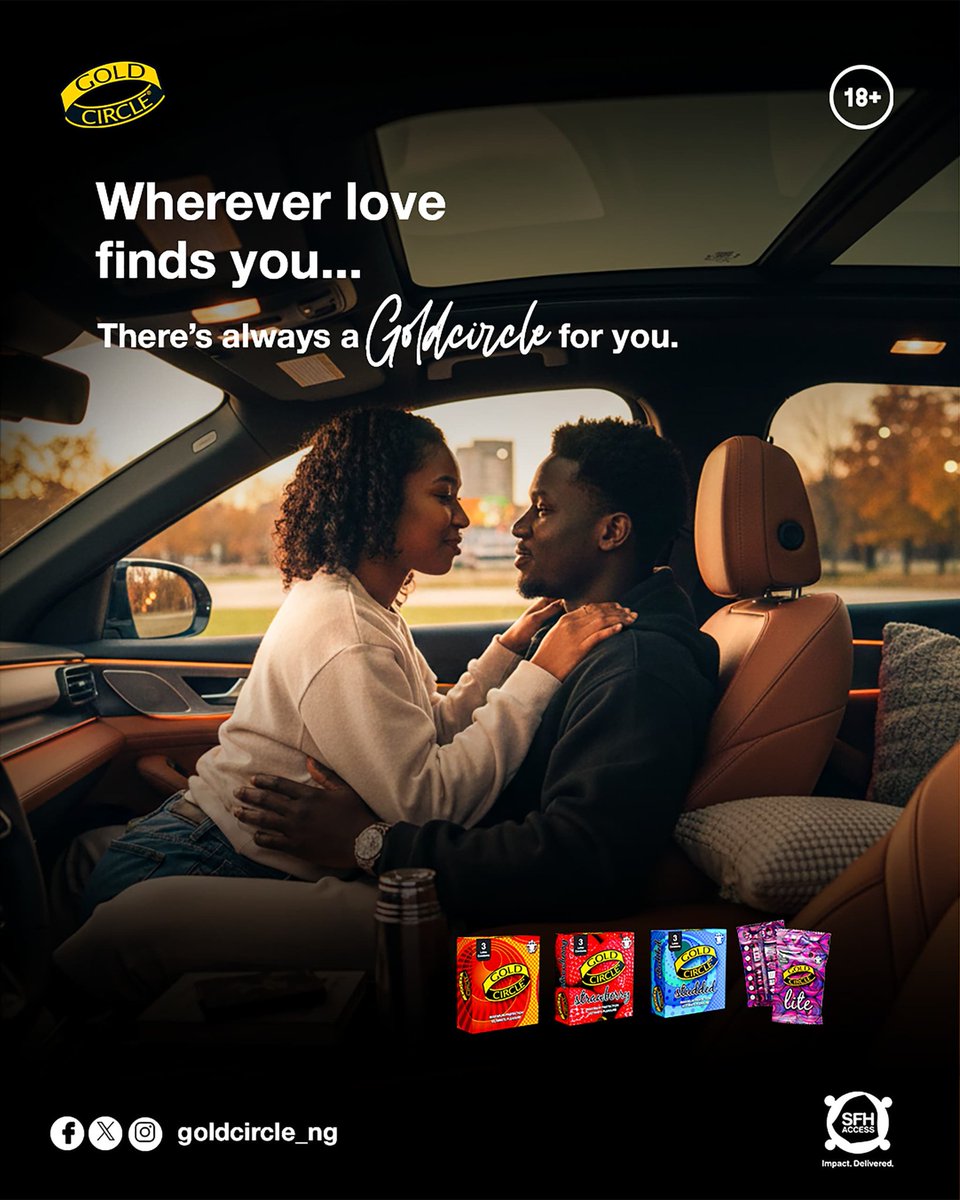 goldcircle_ng's tweet photo. When love finds you, make the moment worth your while.

With Gold Circle, intimacy feels better and every moment is pleasure.

#GoldCircle #Love #Pleasurable #Intimacy https://t.co/EJe4fJfTci
