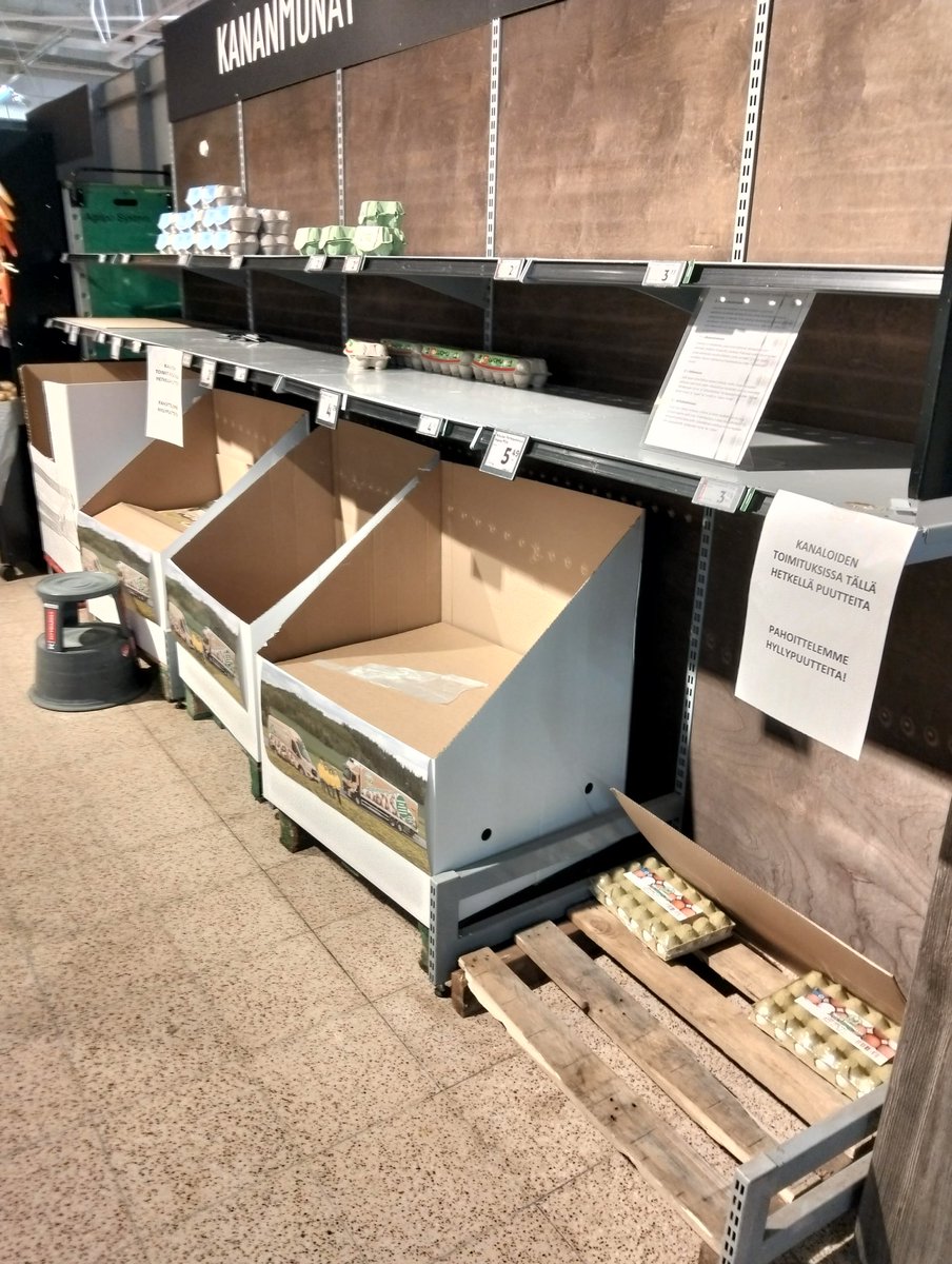 Kananmuna tilanne 3.3 Citymarket 
Aika outoa aikaa elämme!