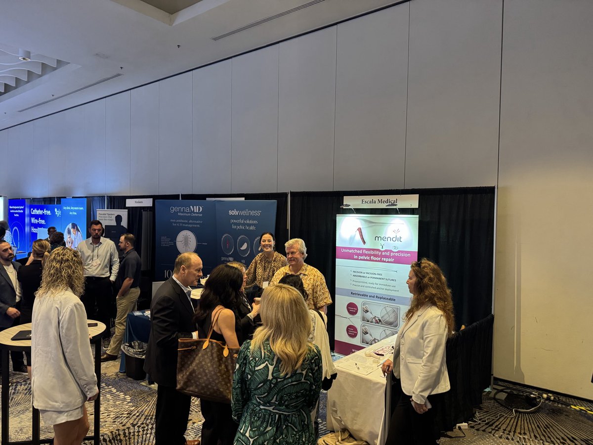 EscalaMedical's tweet photo. Had a wonderful time last week at #SUFU26! Thank you to all who stopped by our booth to learn about #Mendit. If you are interested in learning more, please go to our website or YouTube page. Link in bio. 
#femaleprolapse #womenshealth #femalepelvichealth #SUFU #SUFU26 #Urology https://t.co/JOQQ6KkB5u