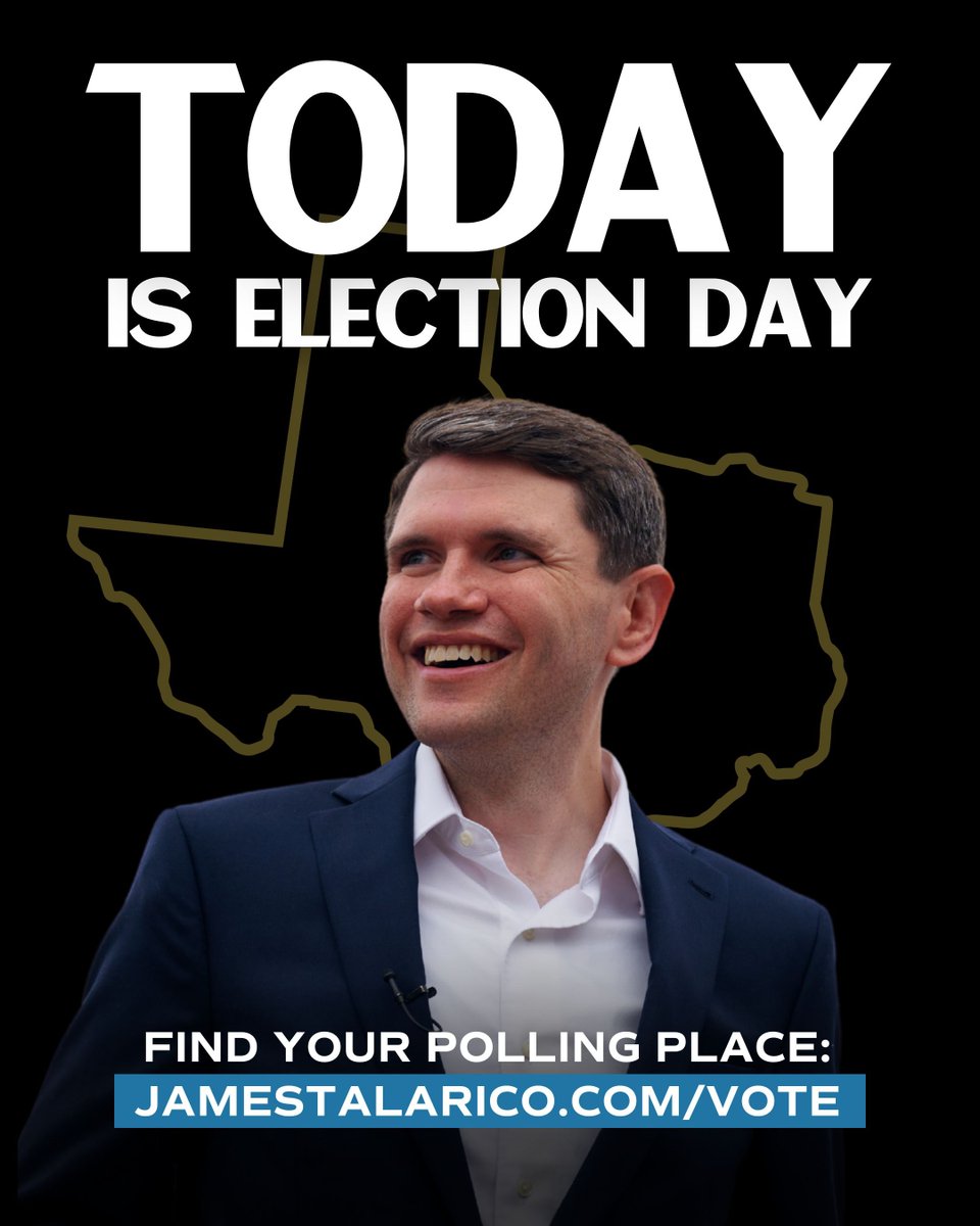 Get out and vote! Polls are open 7 AM - 7 PM! 

Go to JamesTalarico.com/vote to find your polling place!
