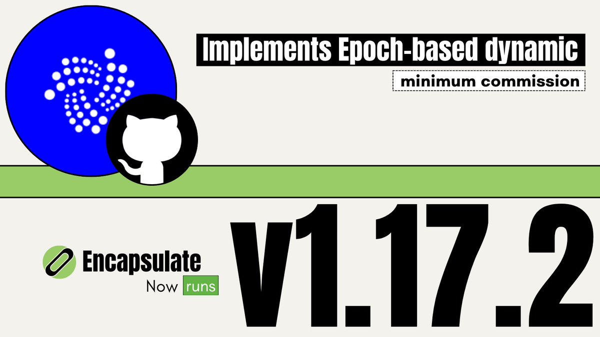 We’re a bit late to post this but it’s worth highlighting 👀

The IOTA Network upgrade to v1.17.2 implements an epoch-based dynamic minimum commission

A strong move toward sustainable validator economics.

Credits to <a href="/dlt_green/">DLT.GREEN® 💚</a> for the proposal 💚