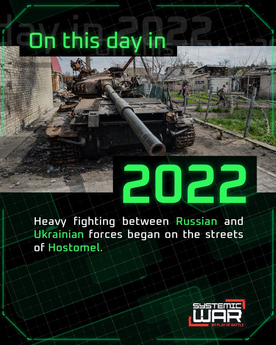 playofbattle's tweet photo. Four years ago, one of the decisive battles of the Russo-Ukrainian war entered its most dramatic stage.

What do you think, was the Russian campaign to take over Kyiv doomed from the start?

#systemicwar #playofbattle https://t.co/X7gTdo790T